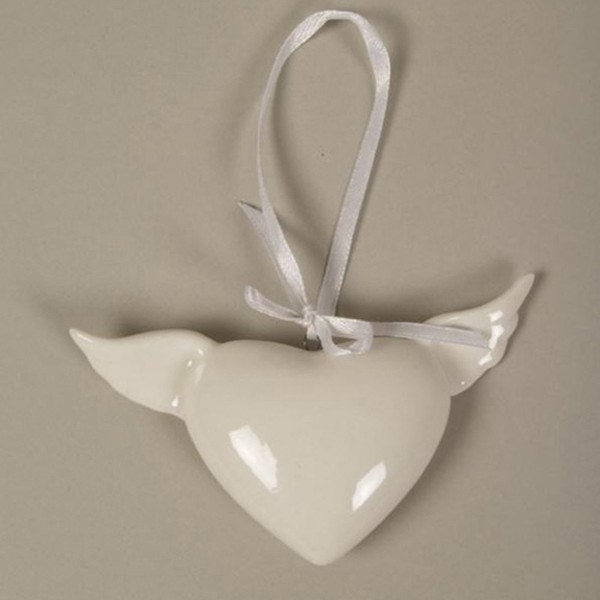Gastgeschenk Herz Mit FlüGel GeflüGeltes Herz Hochzeit Taufe Deko Tischdeko 10Cm-image