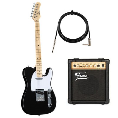 J&D 8051F E-Gitarren Set Anfänger Double Cut 22 Bünde Alnico Humbucker Floyd