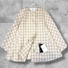 Rene TISSUE AGNONA 100% Cashmere Cape Coat Italian Fabric Made in Japan US S