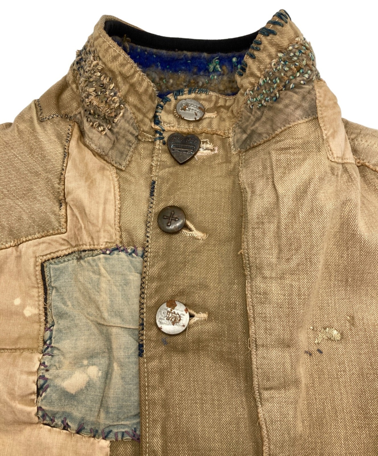 Kapital Reversible Patchwork Vest Jacket Size 2 U… - image 3