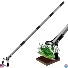 Adjustable 36-66" Action Hoe Weeding Tool - Durable Scuffle Loop Garden