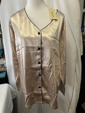 Ekouaer Women's Silk Satin Pajama Set