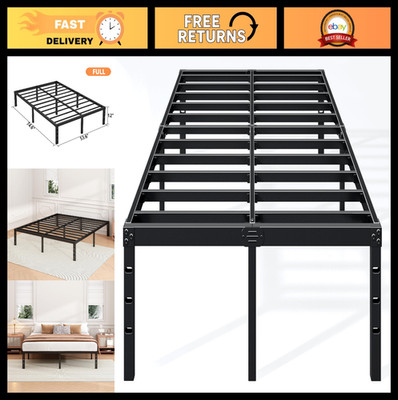 Sturdy 12'' Full Bed Frame - Heavy Duty Metal Platform, No Box Spring, Easy Assem