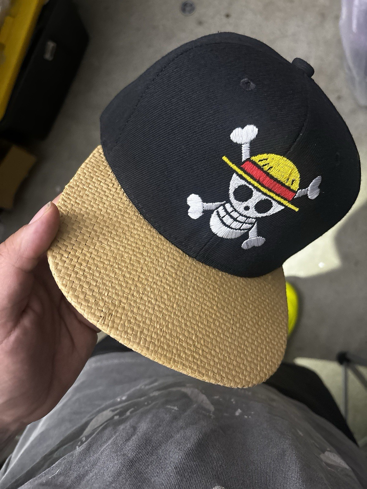 One Piece Straw Visor pirate SnapBack 