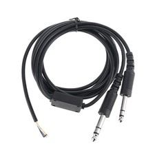 200cm Aviation Headset Dual-plug Aircraft Headphones Replacement Cable Durable