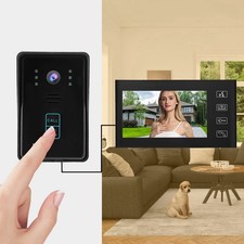 Video Intercom Doorbell  Touch Screen and Rain Cover for Residential Building
