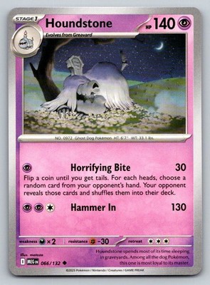 Houndstone 066/132 Mega Evolution Pokemon