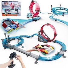 Slot Car Race Track Set Electric Powered Race Track Dual Racing Car Track Set