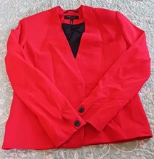 Rag  Bone Red One Button Lined Blazer Size 8 EXCELLENT  