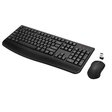 Wireless Keyboard and Mouse Combo, Full-Sized 2.4GHz Wireless Keyboard with C...