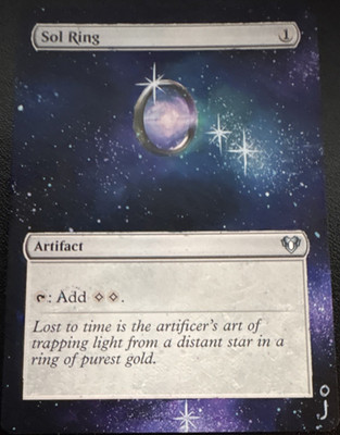 Sol Ring MTG Hand Painted Altered Art - English 