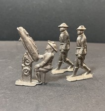 Vintage Metal Lead Toy Soldiers 3 WWII Anti-Aircraft Gun