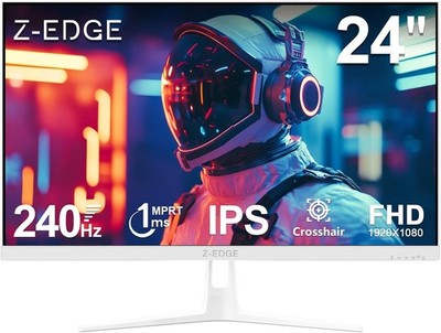 Z-Edge 24 Inch 240Hz Gaming Monitor, IPS Panel 1ms MPRT Full HD 1080P, 350cd/m²