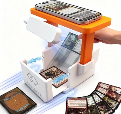 Card Scanner - MTG Trading Card Standwith LED Light & Magnetic Base, Compatible