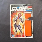 1982 HASBRO GI JOE SCARLETT v1 STRAIGHT ARM FIGURE FULL UNCUT 11 BACK FILE CARD