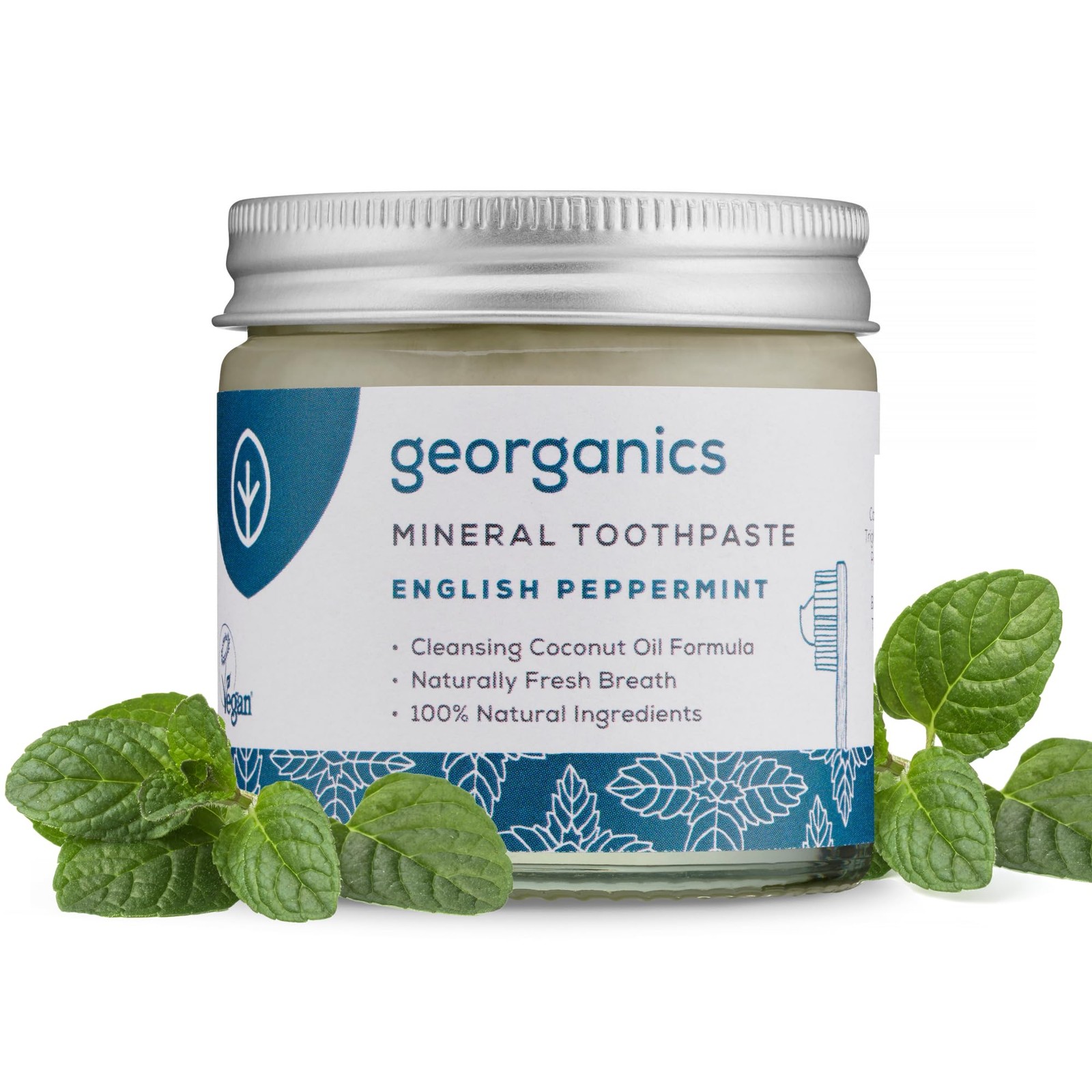 Georganics Mineral Toothpaste - 120ml - Peppermint 120 ml (Pack of 1), White