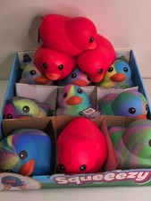 1x Sunny Days Jumbo Squeezy Duck Tie-Dye Squishy Stress Relief Toy Colors Vary