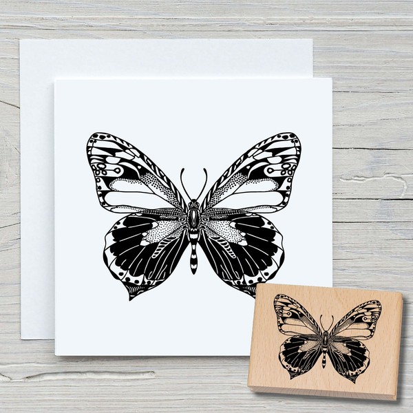 Stempel Schmetterling 05 - Motivstempel Holzstempel Scrapbooking Karten Tiere-image
