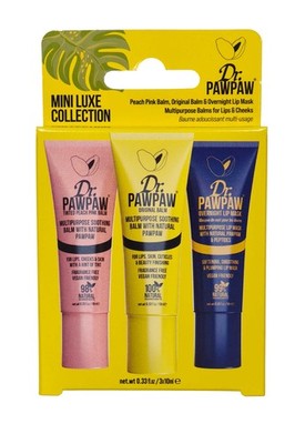 Dr Paw Paw Mini Luxe Collection 3x10ml Peach Pink, Original Balsam, Lippenmaske