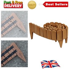 Durable Log Roll Wooden Border Fence, 203cm x 10cm - Weather-Resistant Style