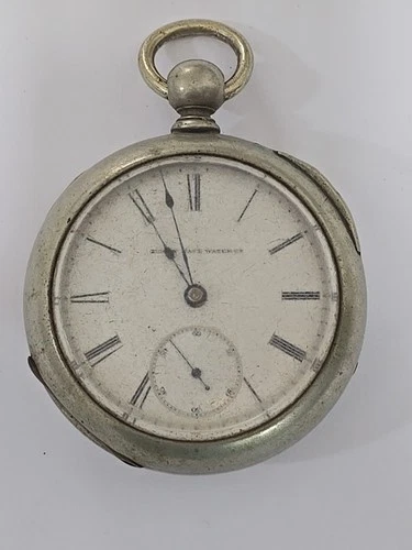 Antique Key Wind Elgin pocket watch 18 Size NOT RUNS (Lot-9)