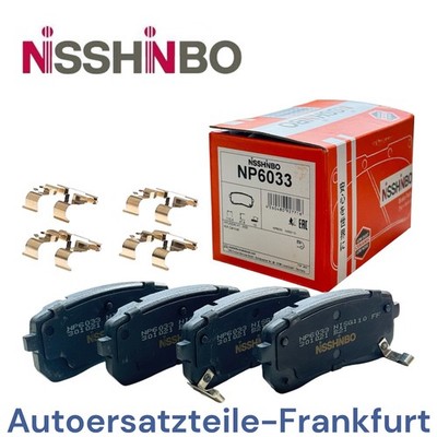 NISSHINBO Bremsbeläge HINTEN für HYUNDAI H-1 Cargo iX55  KIA Carnival/Grand Carn