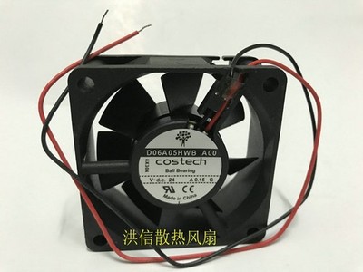 1PC COSTECH 6025 D06A05HWB A00 DC24V 0.15A 6CM 2-wire Inverter Cooling Fan  &ex