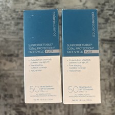 Lot Of 2 Colorescience Sunforgettable Total Face Shield Flex SPF 50 Deep