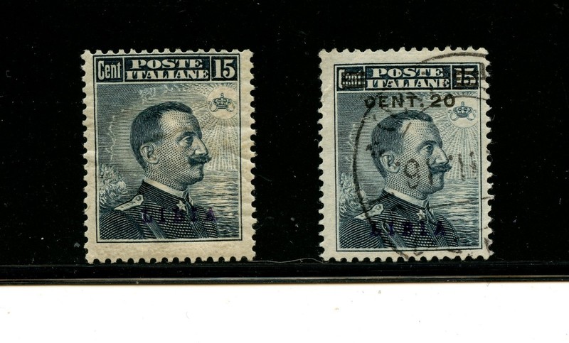 Libya #16 M, HH, #19 O/P used (L657) Victor Emmanuel III, CV$287.50