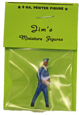 Letter Carrier Figure, O O27 Gauge, Pewter Metal, Hand Painted, USA Made