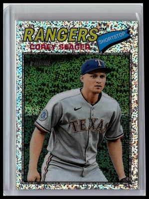 2026 Topps Heritage #302 Corey Seager Chrome Silver Sparkle