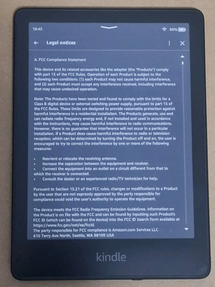Amazon Kindle Paperwhite (11th Gen) 8GB Wi-Fi 6.8 in With Dark Mode NO ADS OR33 - Image 3 of 4