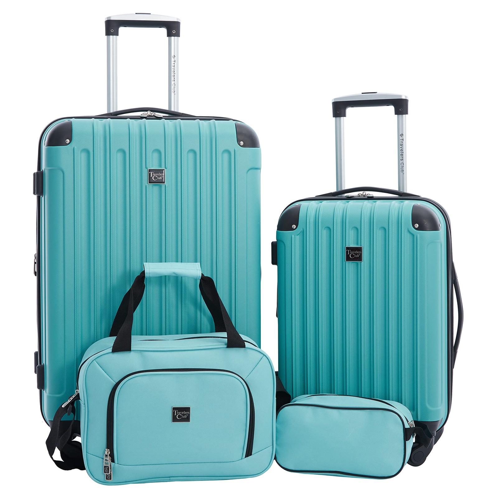 Midtown Hardside 4-Piece Luggage Set, Emerald Spinner Suitca