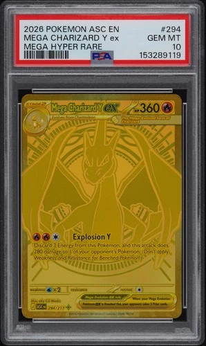 2026 POKEMON ASC EN-ASCENDED HEROES MEGA HYPER RARE MEGA CHARIZARD Y EX PSA 10