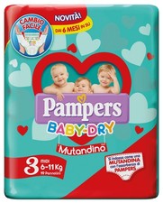 Pampers Baby-Dry Pants 3 Midi 6-11 Kg 19 Pieces Diapers Made In Italy