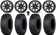 ITP Hurricane 16" Wheels Bk 32' Tenacity XNR 8ply Tires Honda Pioneer 1K / Talon
