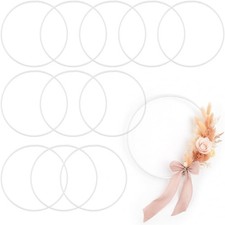 12 Pack 12" Metal Craft Hoops for Wreaths, Macrame, Dream Catchers - White