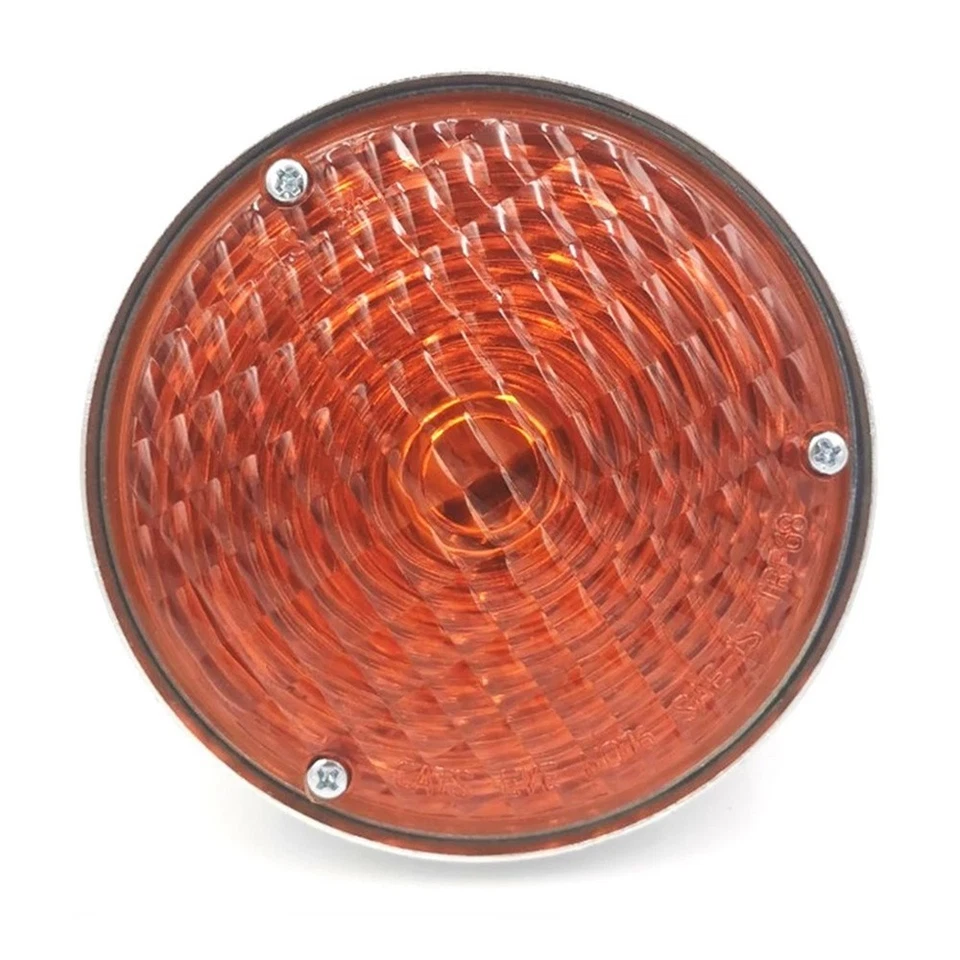 Pair Amber Front Turn Signals Light Lamp for Jeep CJ5 CJ6 CJ7 12V With Bulbs Foto 2 de 4