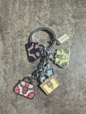 COACH Multicolor Bag Charm Leather Key Ring Accessory US TAX Includ
