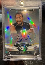 2011 Topps Platinum D.J. Williams packers auto Rookie Autographs /1000 