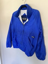 Vintage Pacific Trail Nylon Jacket Blue Medium Windbreaker Outdoors Hooded Zip