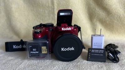 Kodak PIXPRO AZ421 16.0 MP 42x Zoom Digital Camera -RED- 16GB SD - Nr Mint -