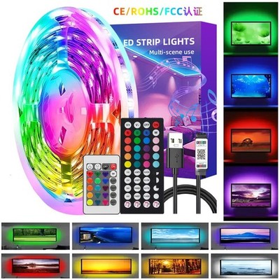 5V USB LED Stripe RGB Leiste Streifen 5050 Band Licht Leuchte Lichterkette APP