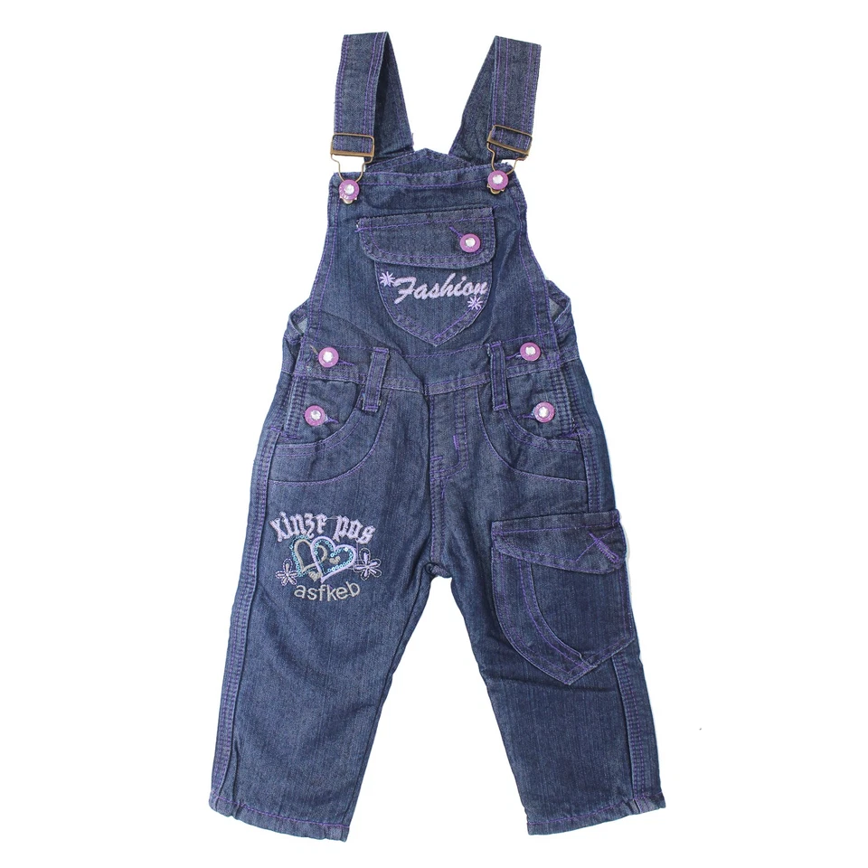 Mädchen Winter Latzhose Kinderjeans Thermohose Thermojeans Latzjeans mit Fleece - Bild 3 von 4