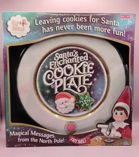 The Elf on the Shelf Santa's Enchanted Cookie Plate New - Tear In Front Plastic 