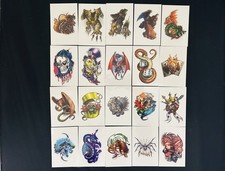 Lot Of 100 Random Temporary Tattoo Stickers Halloween Butterfly Flowers