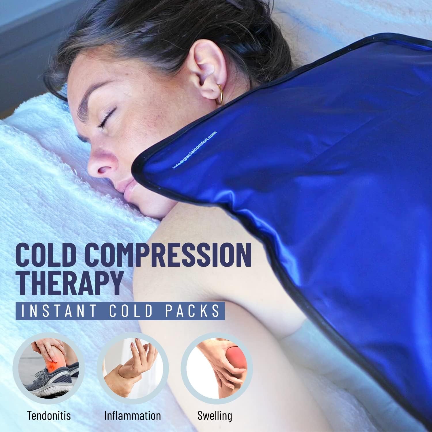 Glacial Comfort Large Gel Ice Pack for Injuries Reusable - (15 x 11) 