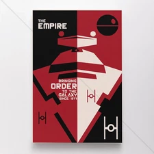 Star Wars Propaganda Poster Canvas Bring Order To The Empire #1 Wall Art Print