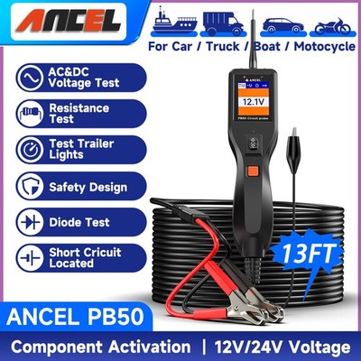 Automotive Circuit Probe Tester Kit Electrical Diagnostic Scan Tool 12V/24V