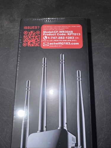 Fzwiz WiFi Extender Model CF-WR304S New Open Box Black - Afbeelding 2 van 3